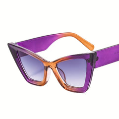 Cat Eye Sunglasses Gradient Lens Glasses Wide Temple