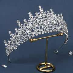 Rhinestone Crown Tiara Headband Baroque Style Bridal Hair Accessory