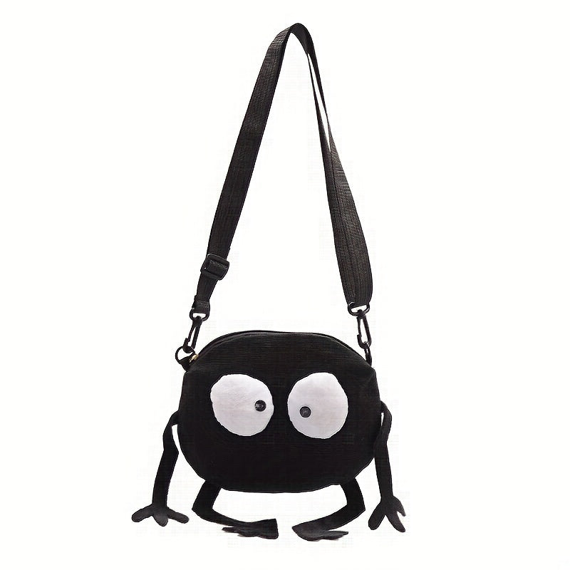 Plush Messenger Bag for Girls, Funny Canvas Shoulder Bag