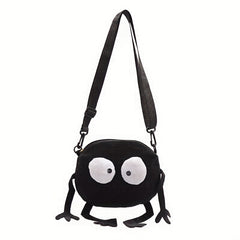 Plush Messenger Bag for Girls, Funny Canvas Shoulder Bag