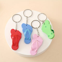 6pcs PVC Slippers Shoe Keychain For Girls Friends