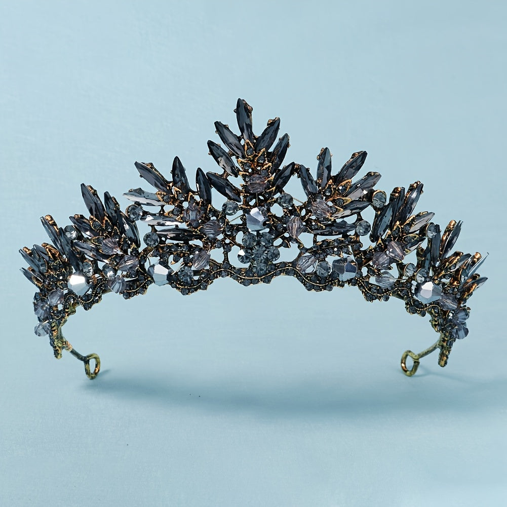 Leaf Baroque Crystal Crown Hairband Headband Party Favor Decorations