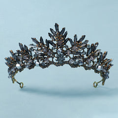 Leaf Baroque Crystal Crown Hairband Headband Party Favor Decorations