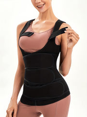 SCARBORO Waist Shaping Vest Shapewear Top Triple Belts