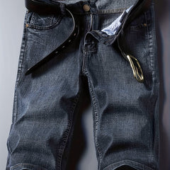 Men's Denim Shorts With Pockets Straight Regular Denim Shorts