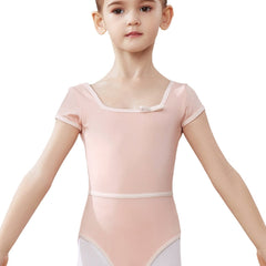 Girls Comfy Cotton Ballet Leotard Romper Dance