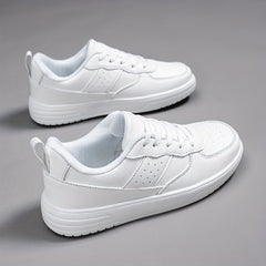 Women's Breathable Solid Sneakers Lace Up Low Minimalist Shoes