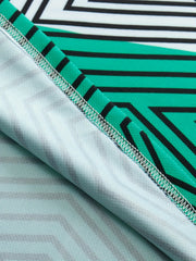 Men's Geometric Pattern V Neck Tee for Spring Fall