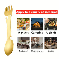 Stainless Steel Spoon Fork Bottle Opener Can Opener Fruit Fork