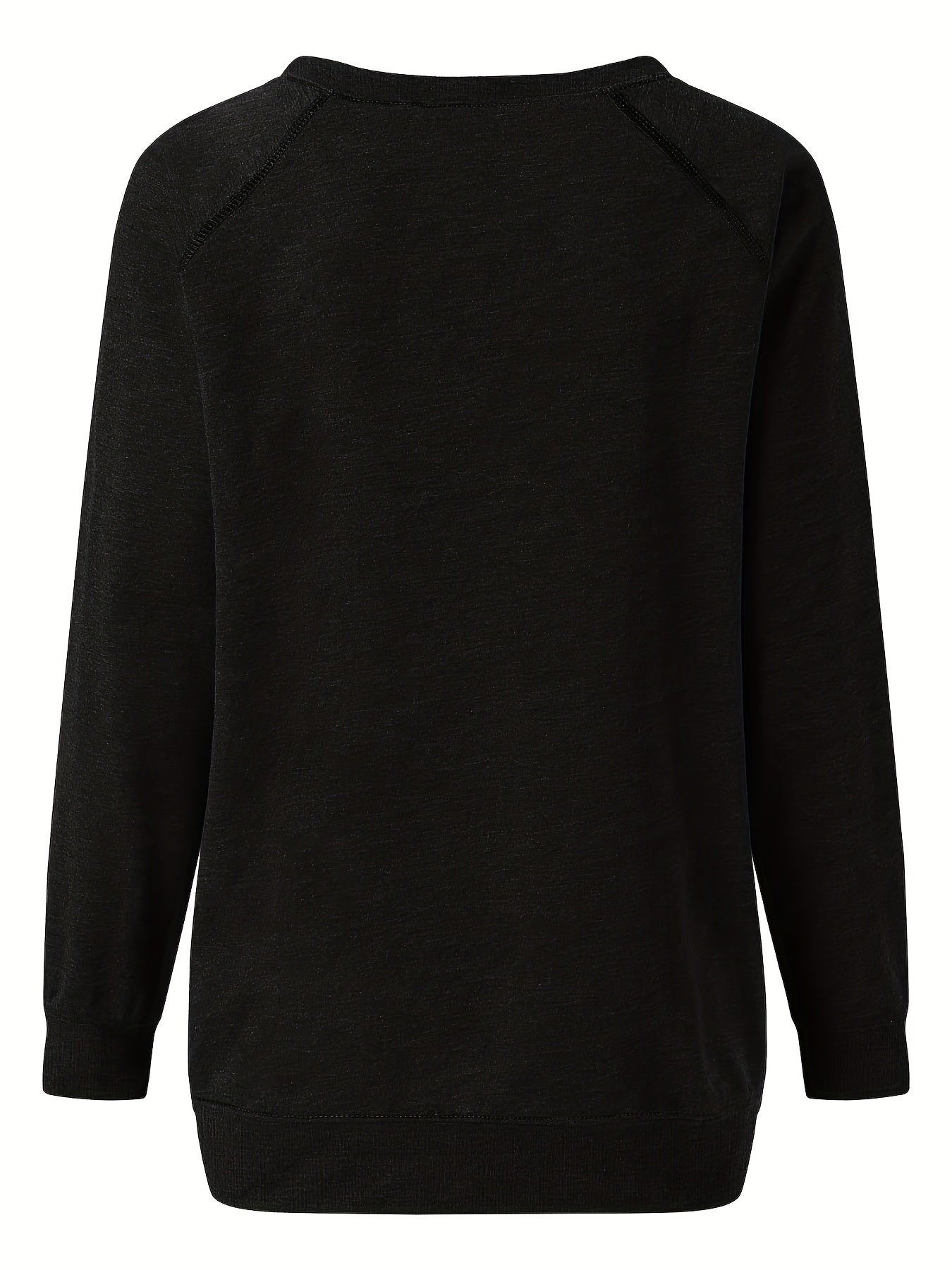 Skull Print Crew Neck Sweatshirt for Women