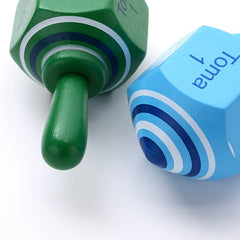 Colorful Wooden Spinning Top Toy Board Game for Leisure