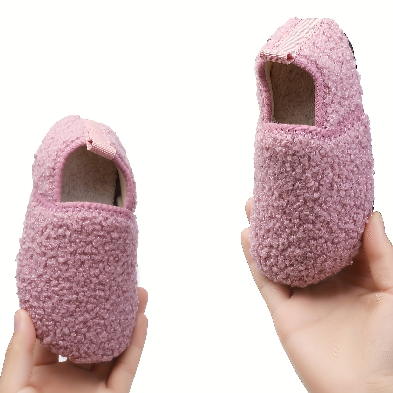 Boys Warm Fleece House Shoes Non Slip Soft Bottom Winter Indoor Shoes