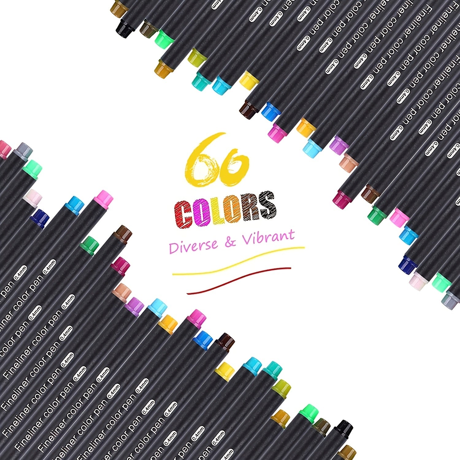 60 Vibrant Colors Journal Pens Fine Tip for Note Taking Art Projects