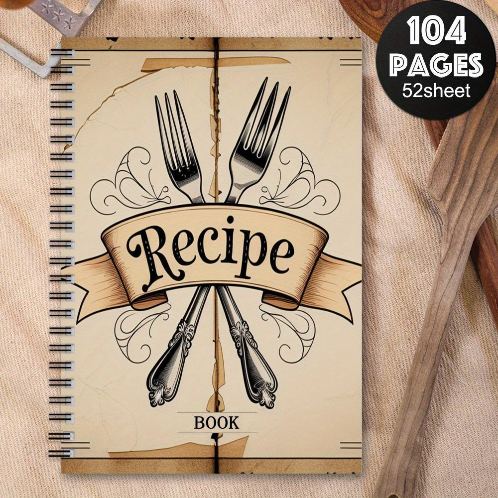 Fun Recipes Notebook Logbook Stylish Cover Family Recipe Book