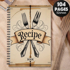 Fun Recipes Notebook Logbook Stylish Cover Family Recipe Book