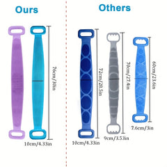 Silicone Back Scrubber For Shower Handle Exfoliating Texture