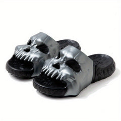 Men's Skull Slip On Slides Casual Slippers