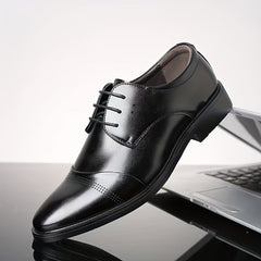 Men's Smart Casual Oxford Shoes Lace-up Formal Business Office Shoes