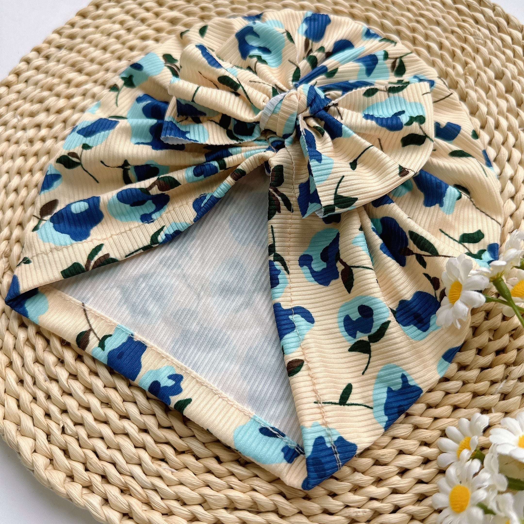Baby Bow Print Headband Soft Baby Hat for Newborns