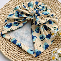 Baby Bow Print Headband Soft Baby Hat for Newborns