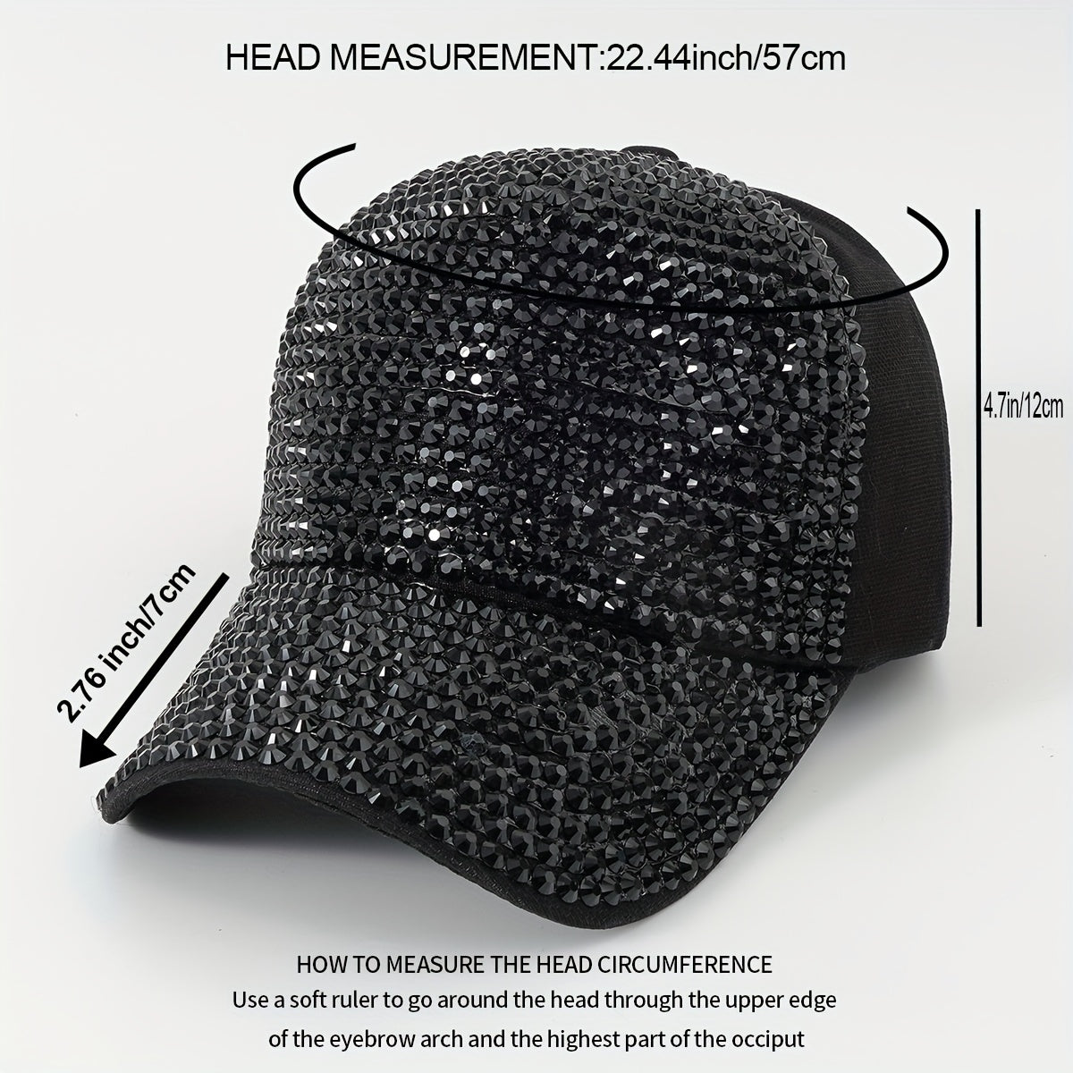 Diamond-studded Baseball Cap for Women and Men