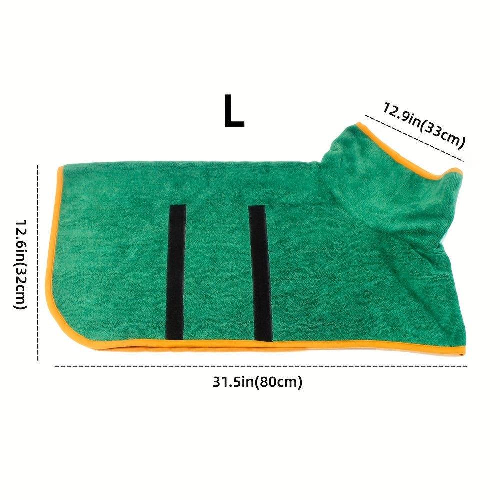 Pet Hooded Bath Towel for Dogs Quick Drying Adjustable