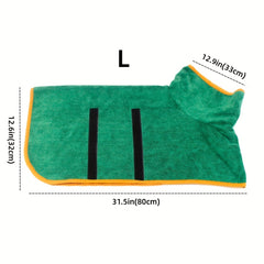 Pet Hooded Bath Towel for Dogs Quick Drying Adjustable