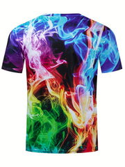 Colorful Men's Graphic T Shirt for Spring & Summer