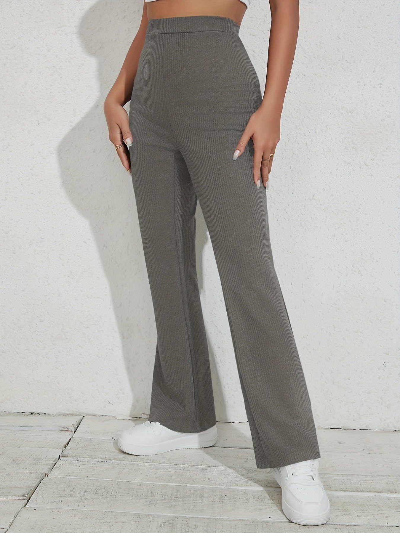 Women's High Waist Flare Pants for Spring & Summer & Fall