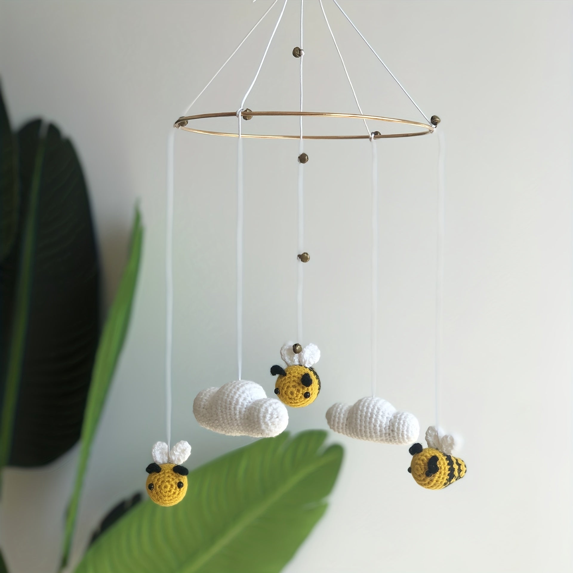 Hand Woven Crib Mobile with Cloud Bee Toys