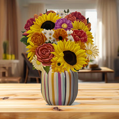 3D Flower Bouquet Pop Up Card for Any Occasion