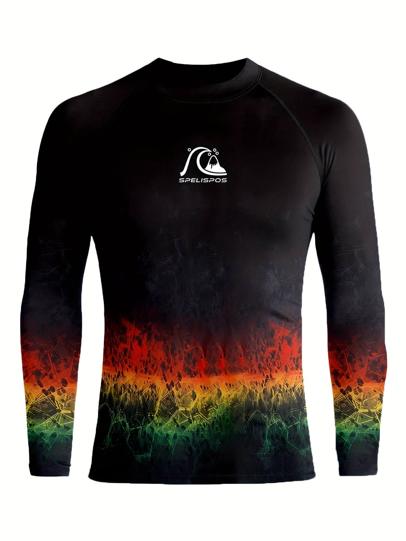 Men's Rainbow Block T shirt Sun Protection Fishing Shirt