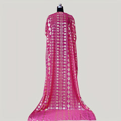 Rose Red Chiffon Hijab Hot Stamping Oversized Scarf