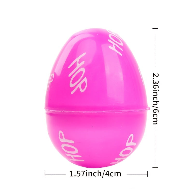 12pcs Printed Plastic Easter Eggs Fillable Basket Fillers
