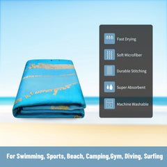 Microfiber Beach Towel Quick Drying 27.5x55 Water Absorbent Soft Towel
