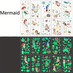 Cartoon Sports Events Temporary Tattoos Unicorns Mermaids Pirates