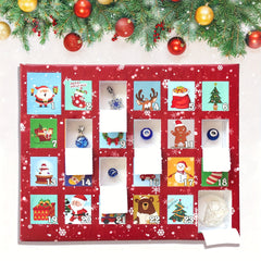 Xmas Advent Calendar Bracelets Charms Beads Kit 24 Days DIY Jewelry Making Gift