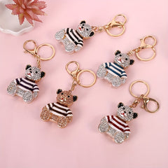 Bear Rhinestone Keychain Pendant Jewelry Bag Ornament
