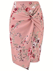 High Waist Pencil Skirt Stretchy Work Business Solid