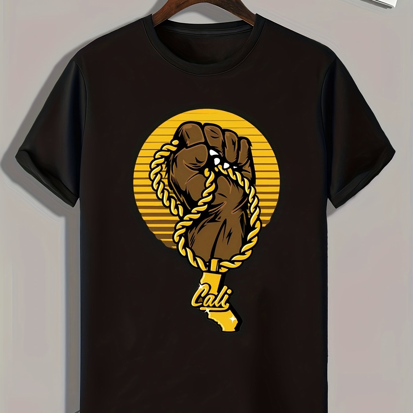 Fist Print Men's Graphic T-shirt for Summer