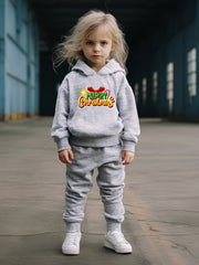 MERRY CHRISTMAS Print Hoodies Pants Set For Kids Spring Fall Sports Gift