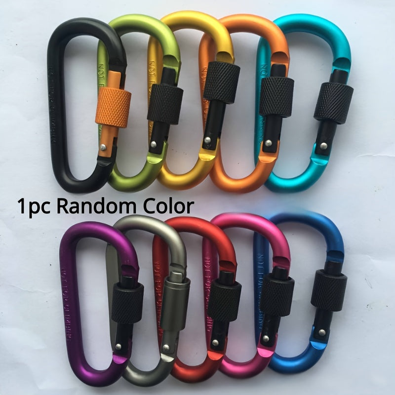 1pc Aluminum Carabiner D Ring Key Chain Clip Snap Hook Outdoor Camping