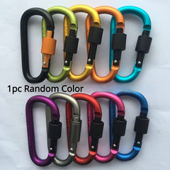 1pc Aluminum Carabiner D Ring Key Chain Clip Snap Hook Outdoor Camping