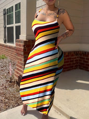 Floral Print Bodycon Maxi Cami Dress
