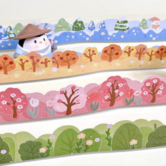 Cartoon Seascape DIY Hand Account Tape Stickers