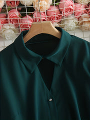 Button Up Long Sleeve Blouse