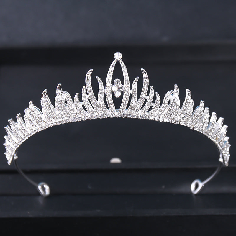 Golden Tiara Wedding Hair Accessories Adjustable Birthday Princess