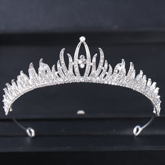 Golden Tiara Wedding Hair Accessories Adjustable Birthday Princess