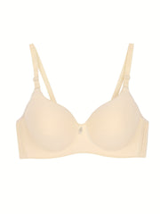 Plus Size Rhinestone Full Cover Wireless Bra w/ Straps