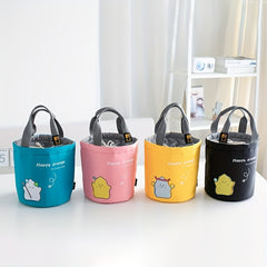 Round Insulated Lunch Bag Leakproof Freezable Office Work School Picnic Beach